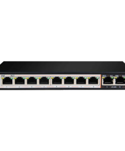 8GE PoE+ 2GE Uplink 250m PoE Switch 10 port 1Gps with 8 PoE port switch