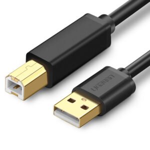 AM to BM GREEN USB 2.0 Print Cable 5m - (Black)