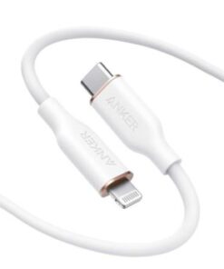 Anker 6ft/1.8m PowerLine III Flow USB-C to Lightning Cable – White (A8663h21)