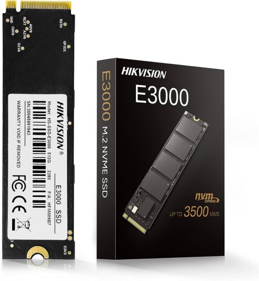 Hikvision E3000 NVMe PCIe M.2 SSD 512GB, Internal SSD Gen 3x4, 2280 Up to 3500MB/s