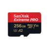 SanDisk 256GB Extreme PRO microSD UHS-I Card with Adapter C10, U3, V30, A2, 200MB/s Read 140MB/s Write (SDSQXCD-256G-GN6MA)