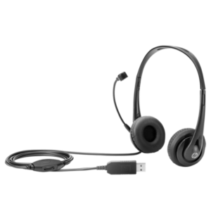 T1A67AA HP Stereo USB Headset Black