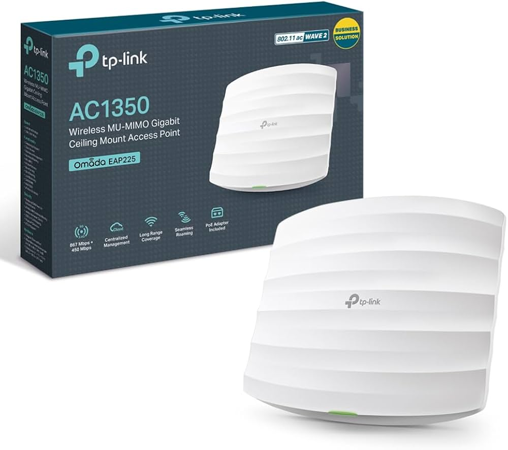TP-Link AC1350 Wireless MU-MIMO Gigabit Ceiling Mount Access Point TL-EAP225