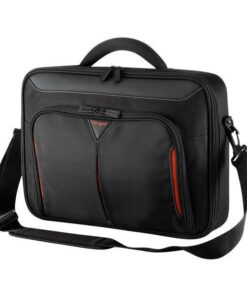 Targus Classic 15.6″ Clamshell Laptop Carry Case – Black/Red – CN415