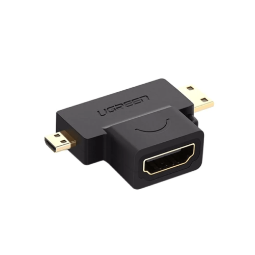 UGREEN Micro HDMI Male and Mini HDMI Male to HDMI Female Adapter HD129 UG-20144