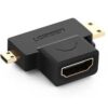 UGREEN MICRO HDMI MALE + MINI HDMI MALE TO HDMI FEMALE ADAPTER