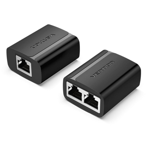 Vention 1 to 2 RJ45 Splitter Adapter Black – VEN-IPTB0