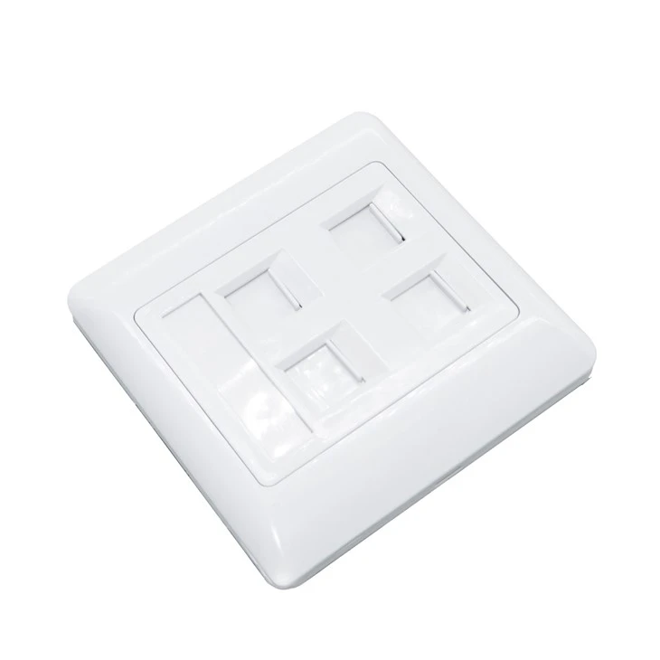 Vention 4-Port Wall Faceplate White 86 Type – VEN-IFCW0