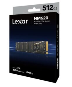 Lexar LNM620 Internal SSD M.2 PCIe Gen 3*4 NVMe 2280 – 512GB – LNM620X512G-RNNNG