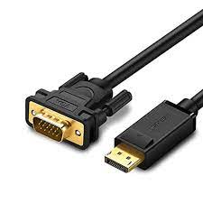 UGREEN DP Male to VGA Male Cable 1.5m (Black) – DP105