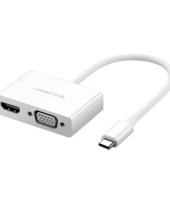 UGREEN USB USB-C to HDMI + VGA Converter – White – MM123