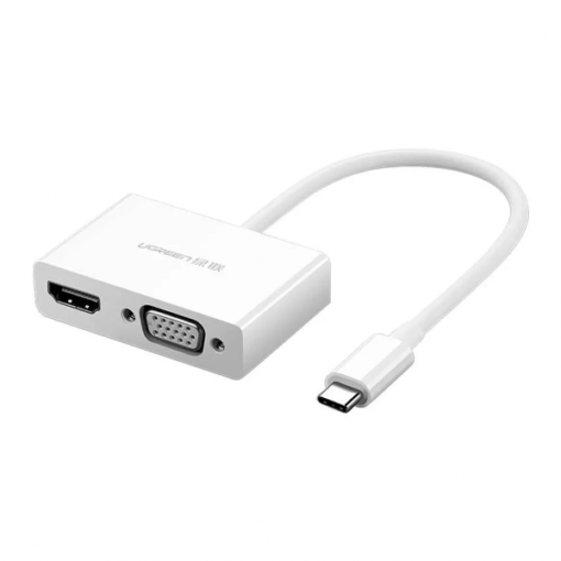 UGREEN USB USB-C to HDMI + VGA Converter – White – MM123