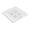 VENTION 4 PORT WALL FACEPLATE WHITE 86 TYPE – VEN-IFCW0