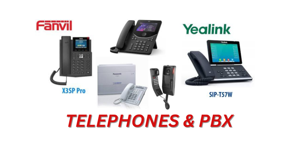 Telephones & PBX Intercoms. Cisco VoIP phones, Fanvil Sip phones