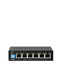 D-Link 250M 6-Port 1000Mbps Switch with 4 PoE Ports and 2 Uplink Ports DGS-F1006P-E