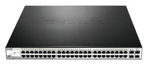 D-Link DGS-1210-52MP 48-Port 10 100 1000BaseT PoE + 4 Gigabit SFP ports Web Smart Switch