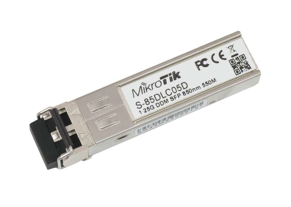 MikroTik S-85DLC05D 1.25G SFP Transceiver 850nm Dual LC Connector