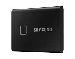 Samsung T7 Touch Portable External SSD 2TB Fingerprint Security - Black