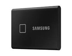 Samsung T7 Touch Portable External SSD 2TB Fingerprint Security - Black