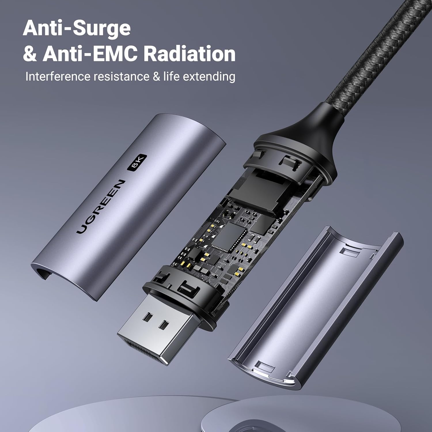 UGREEN USB-C to Display Port 8K Cable 1m (CM556) - Image 3