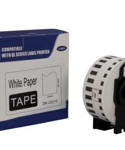 Brother Compatible DK-22210 Continuous Paper Black on White Label Roll 29mm wide