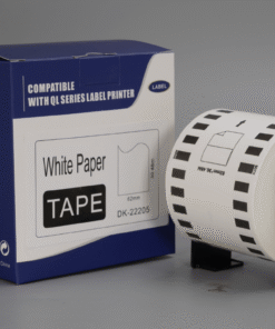 Brother Compatible  DK-22205 Continuous Paper Black on White Label Roll  62mm wide