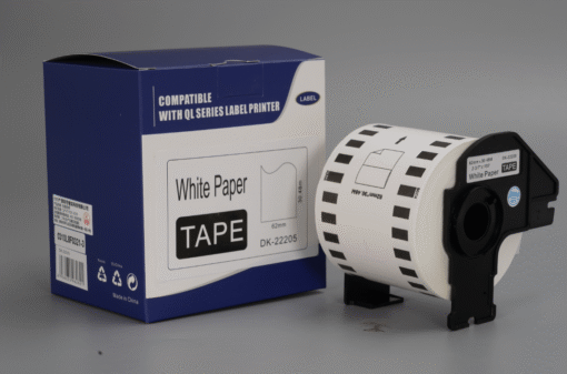 Brother Compatible  DK-22205 Continuous Paper Black on White Label Roll  62mm wide