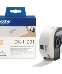 Brother DK-11201 Label Roll – Black on White, 29mm x 90mm