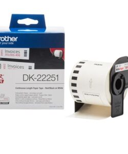 Brother DK-22251 62mm Black and Red on white