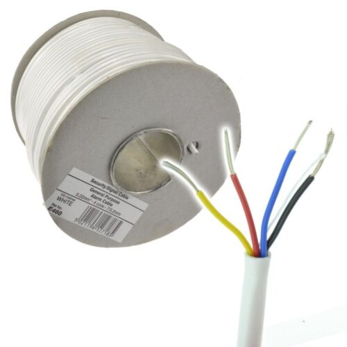 4 Core Burglar Alarm Cable White