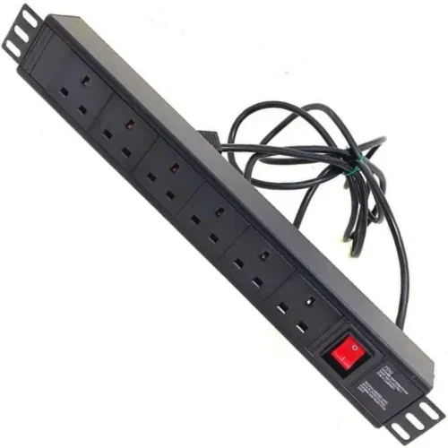 6-Way Black Cabinet Power Distribution Unit (PDU)