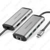 Vention CKBHB USB3.0 To USB3.0*3/Gigabit Ethernet Docking Station