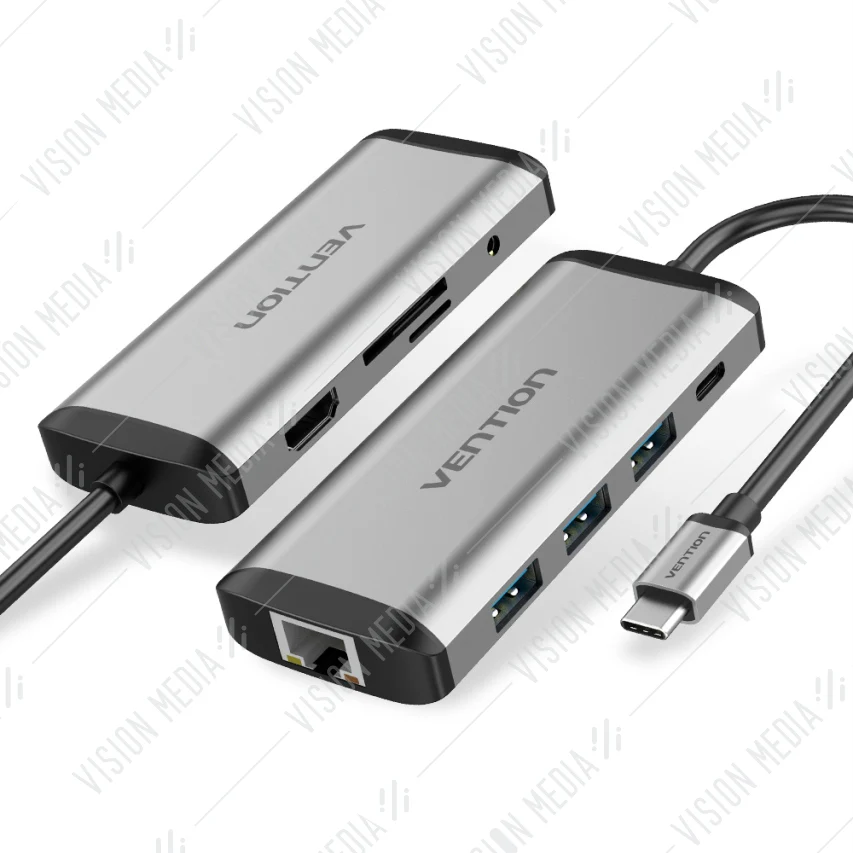 Vention CKBHB USB3.0 To USB3.0*3/Gigabit Ethernet Docking Station