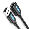Vention USB 2.0 A Male to A Female Extension Cable 1.5M Black PVC Type- VEN CBIBG