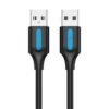 Vention USB 2.0 A Male to A Male Cable 1.5M Black PVC Type