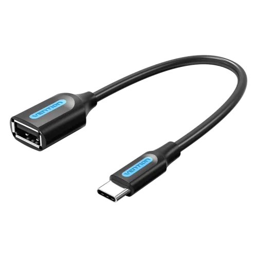 Vention USB C Male to USB 2.0 A Female OTG cable 0.15M Black PVC Type