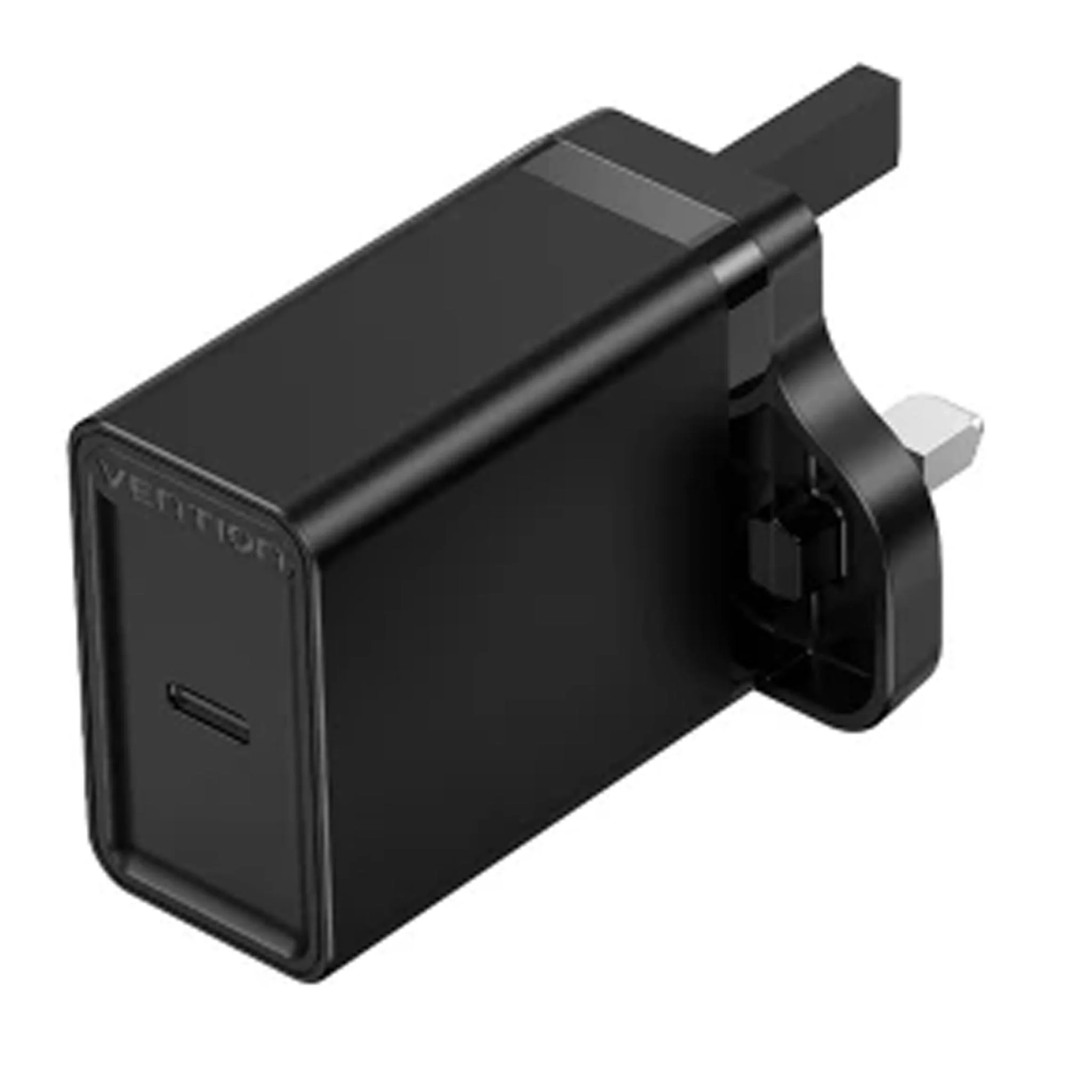 Vention 1-port USB Wall Charger(12W) UK-Plug Black
