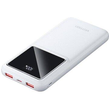 Vention 10,000mAh Power Bank-WHITE VEN FHKW0