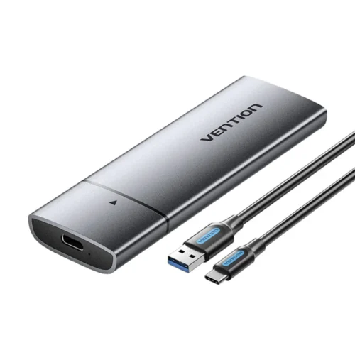 Vention M.2 NGFF SSD Enclosure (USB 3.1 Gen 2-C) Gray Aluminum Alloy Type VEN KPFH0