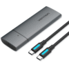 Vention M.2 NVMe SSD Enclosure (USB 3.1 Gen 2-C) Gray Aluminum Alloy Type, KPGH0