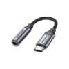 Vention USB-C Male to 3.5MM Earphone Jack With DAC Adapter 0.1M Gray Aluminum Alloy Type, BGMHA