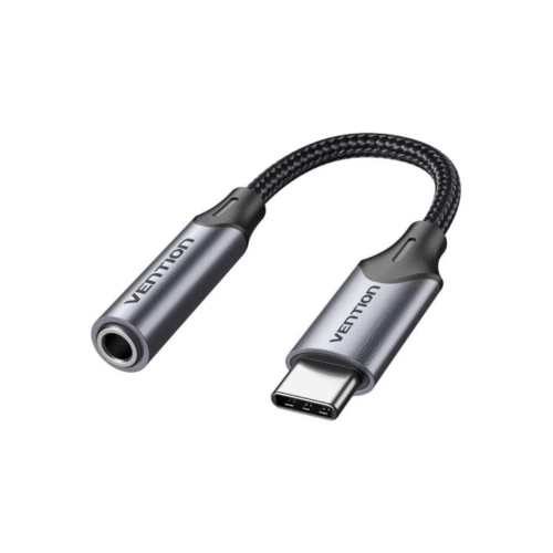 Vention USB-C Male to 3.5MM Earphone Jack With DAC Adapter 0.1M Gray Aluminum Alloy Type, BGMHA