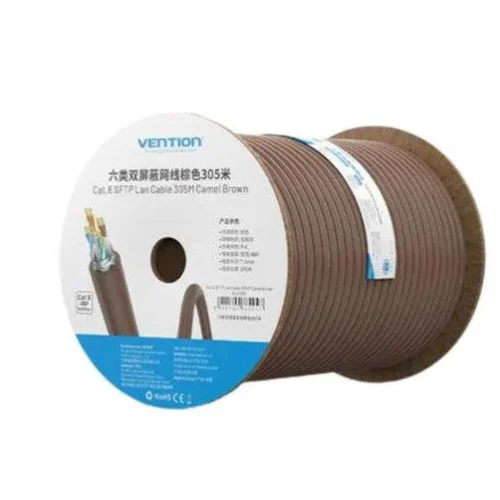 Vention 305M Cat 6 SFTP LAN Cable – Camel Brown