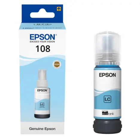 Epson 108 EcoTank Cyan ink bottle (70 ml) (C13T09C54A)