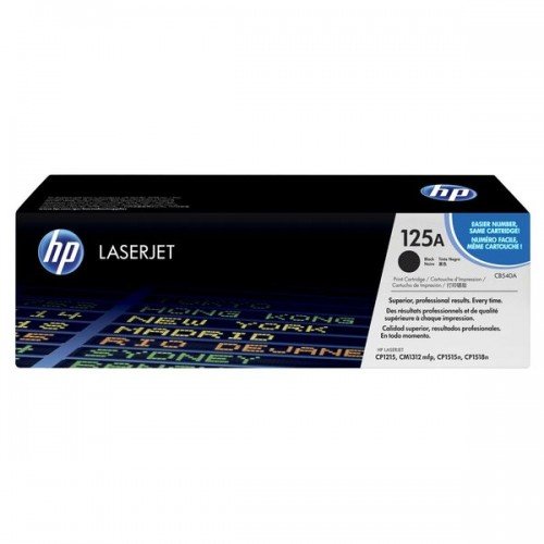 HP 125A Black Original LaserJet Toner Cartridge (CB540A)