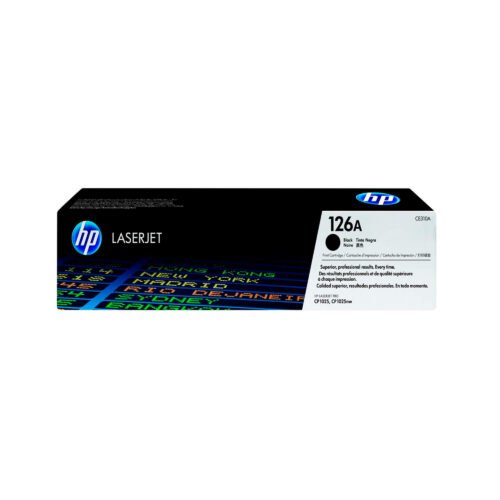 HP 126A Black Original LaserJet Toner Cartridge, CE310A