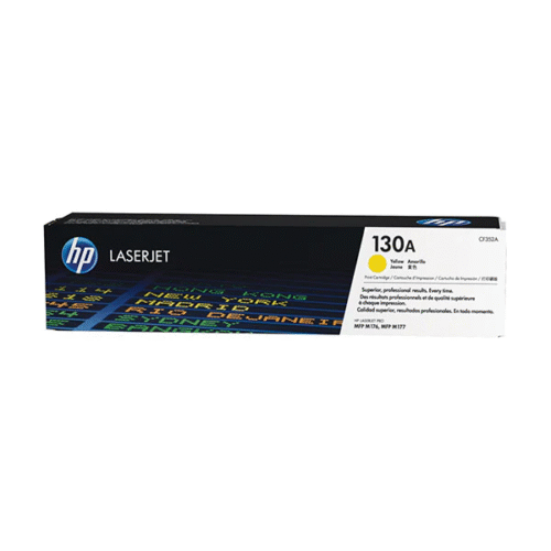 HP 130A Yellow Original LaserJet Toner Cartridge, CF352A