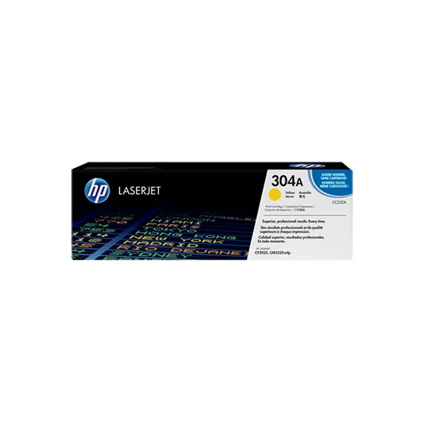 HP 304A Yellow Original LaserJet Toner Cartridge, CC532A
