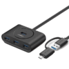 UGREEN 4-Port USB 3.0 Hub with USB-C & USB-A 2-in-1 interface 1M Black