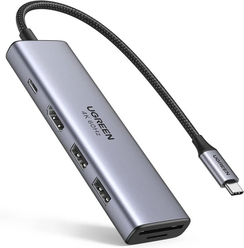 UGREEN CM511 6 in 1 Multifunction Adapter USB-C To 4K HDMI + 3 USB 3.0 A Ports + SD/TF Converter (UG- 60383)